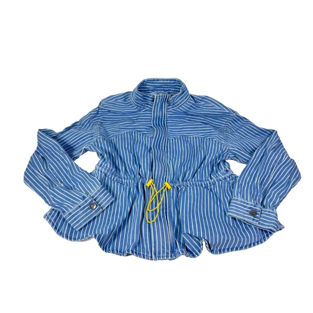 Future Collective X Gabriella Karefa-Johnson Womens Peplum Denim Jacket Medium - Picture 4 of 8